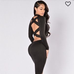 Simple sexy black dress